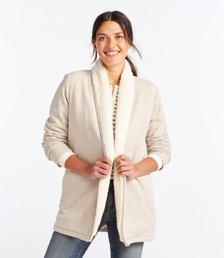 sherpa lined hooded cardigan