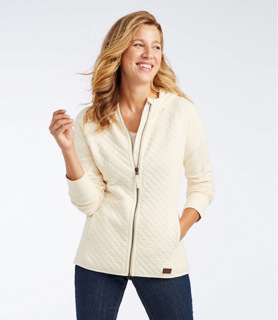 Women's Quilted Full-Zip Jacket, Hooded | Sweatshirts & Fleece at 