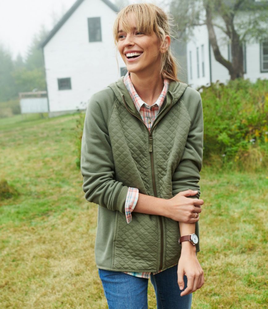 ll bean full zip sweater