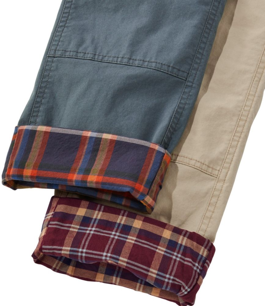 cargo pants with flannel lining