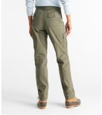 Women's Stretch Canvas Cargo Pants, Mid-Rise Straight-Leg Lined