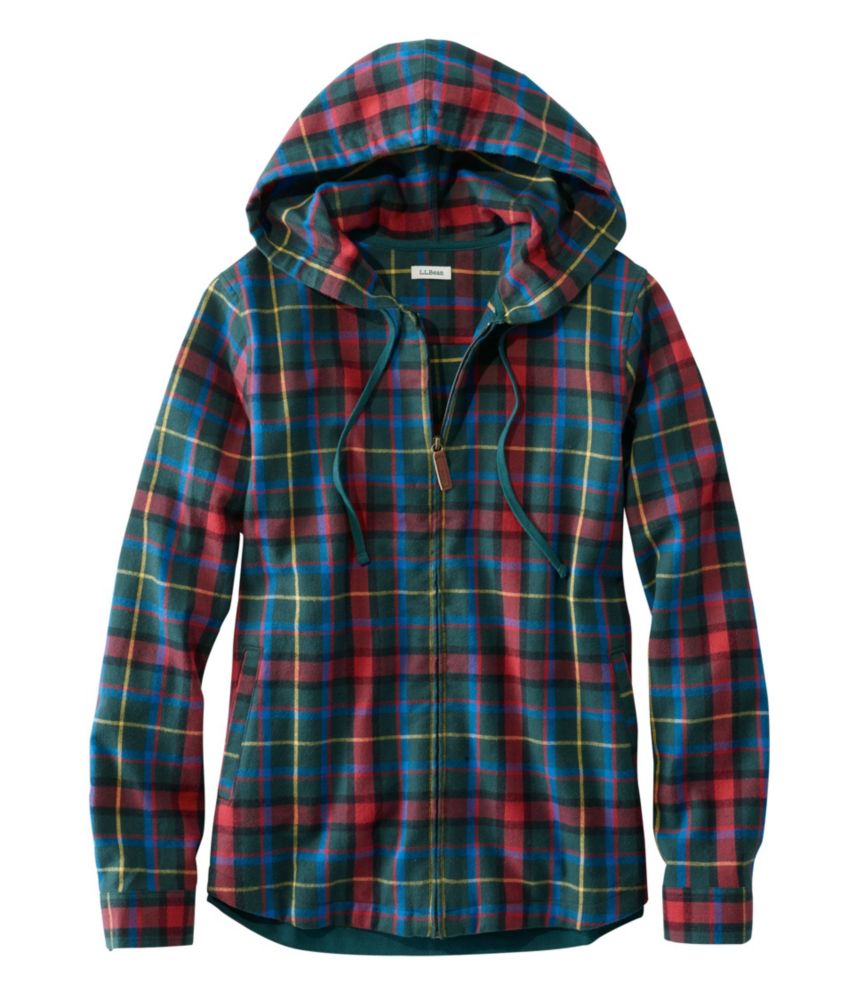 flannel zip up hoodie