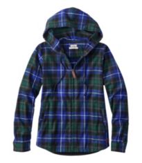 Ll bean fleece lined flannel hoodie online