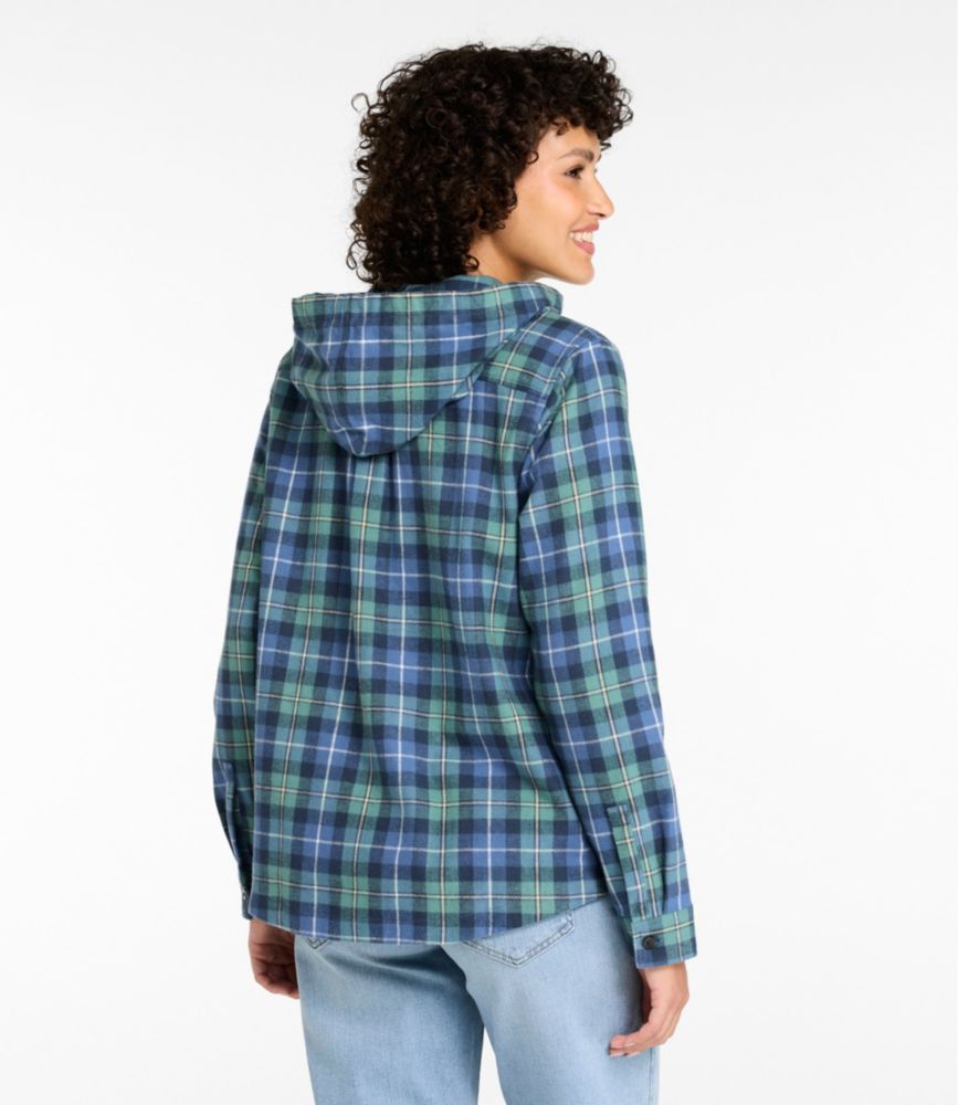 Women's Scotch Plaid Flannel Shirt, Relaxed Zip Hoodie
