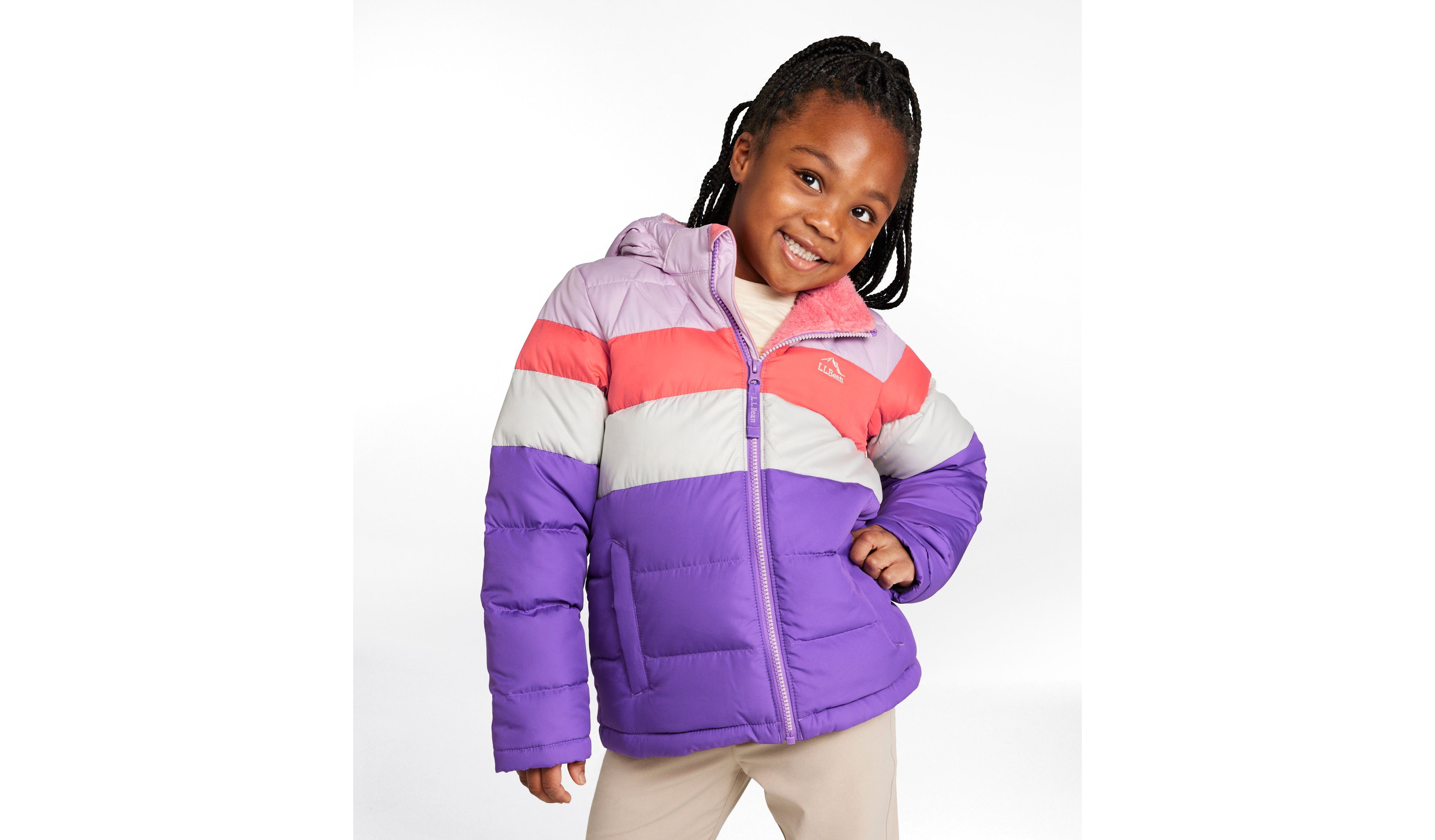 Kids' Bean's Down Jacket, Colorblock