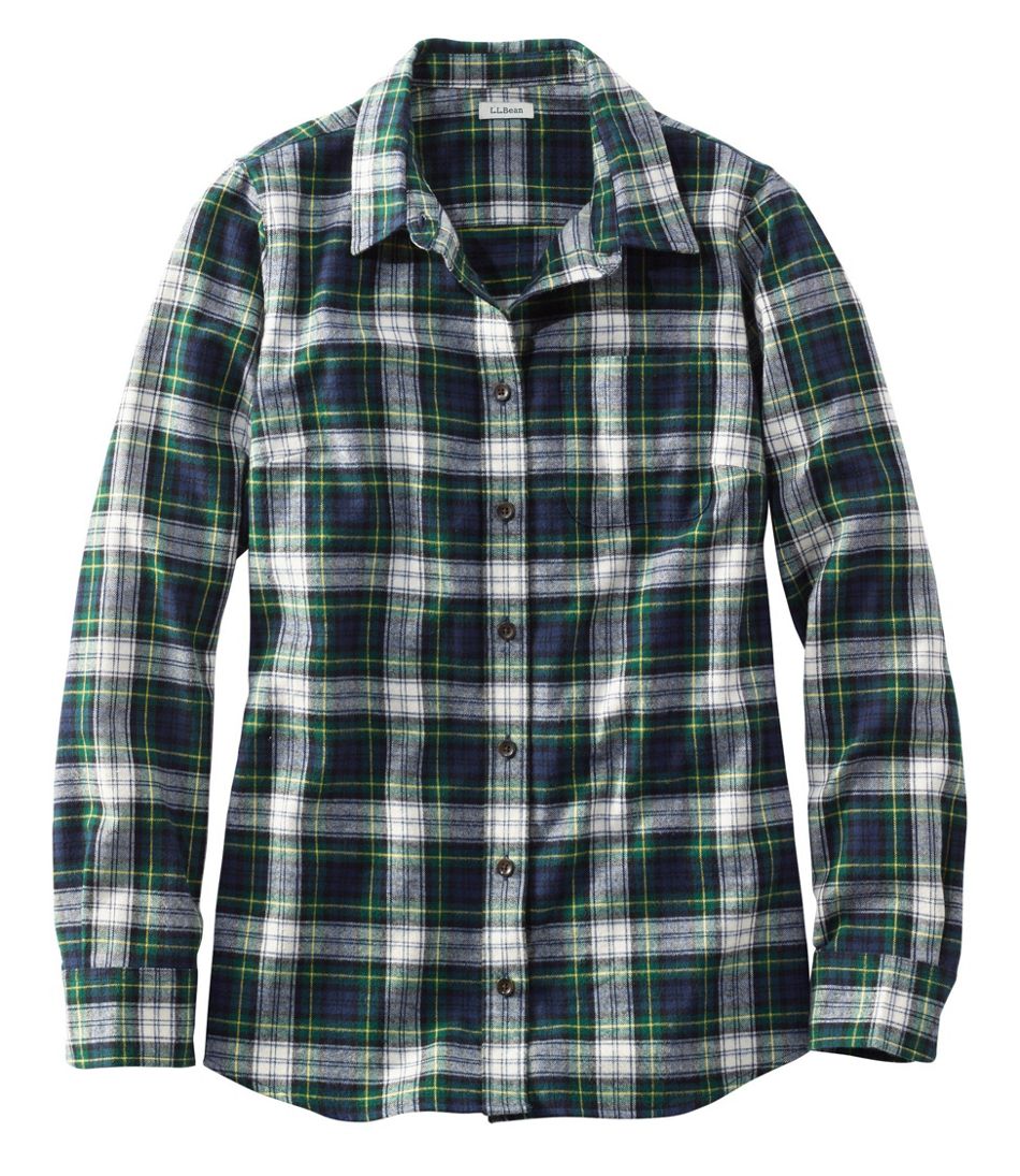 Women's Scotch Plaid Flannel Shirt, Slightly Fitted | Shirts & Tops at ...