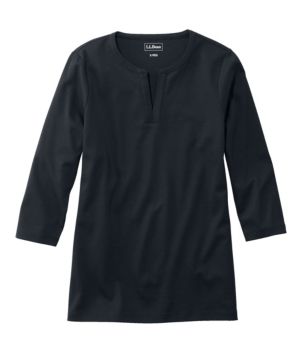 Women's L.L.Bean Tee, Three-Quarter-Sleeve Splitneck Tunic