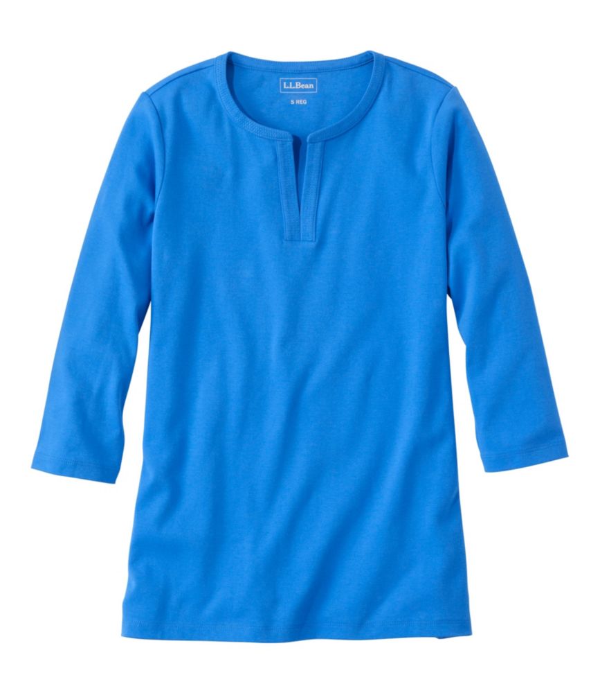 Women's L.L.Bean Tee, Three-Quarter-Sleeve Splitneck Tunic