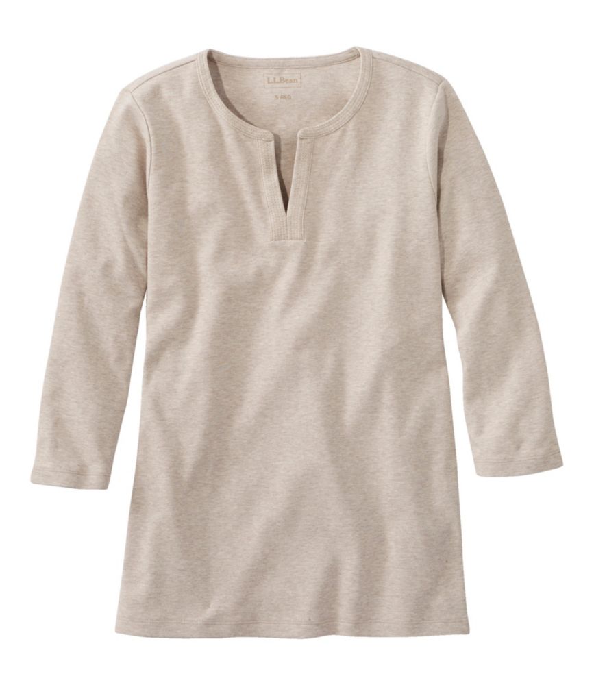 Women's L.L.Bean Tee, Three-Quarter-Sleeve Splitneck Tunic