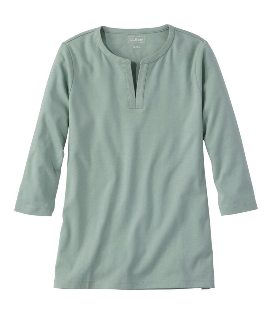 Women's L.L.Bean Tee, Three-Quarter-Sleeve Splitneck Tunic
