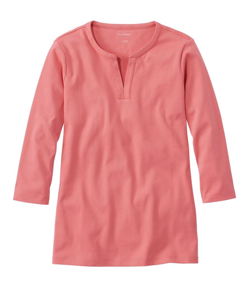 Women's L.L.Bean Tee, Three-Quarter-Sleeve Splitneck Tunic