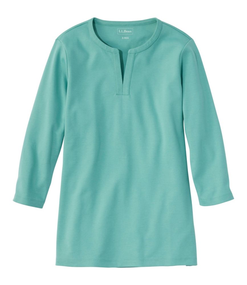 Women's L.L.Bean Tee, Three-Quarter-Sleeve Splitneck Tunic
