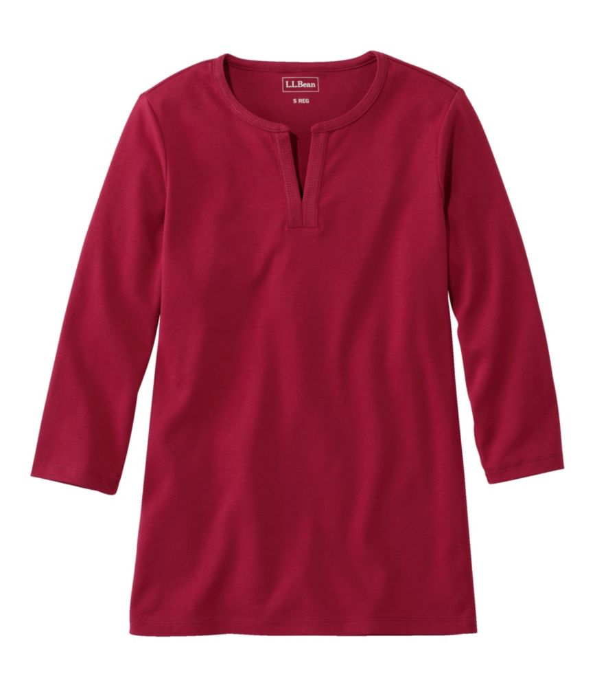 Women's L.L.Bean Tee, Three-Quarter-Sleeve Splitneck Tunic