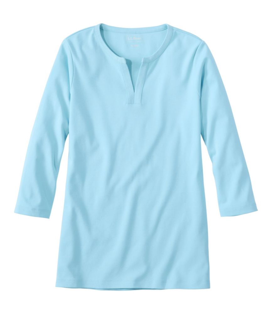 Women's L.L.Bean Tee, Three-Quarter-Sleeve Splitneck Tunic