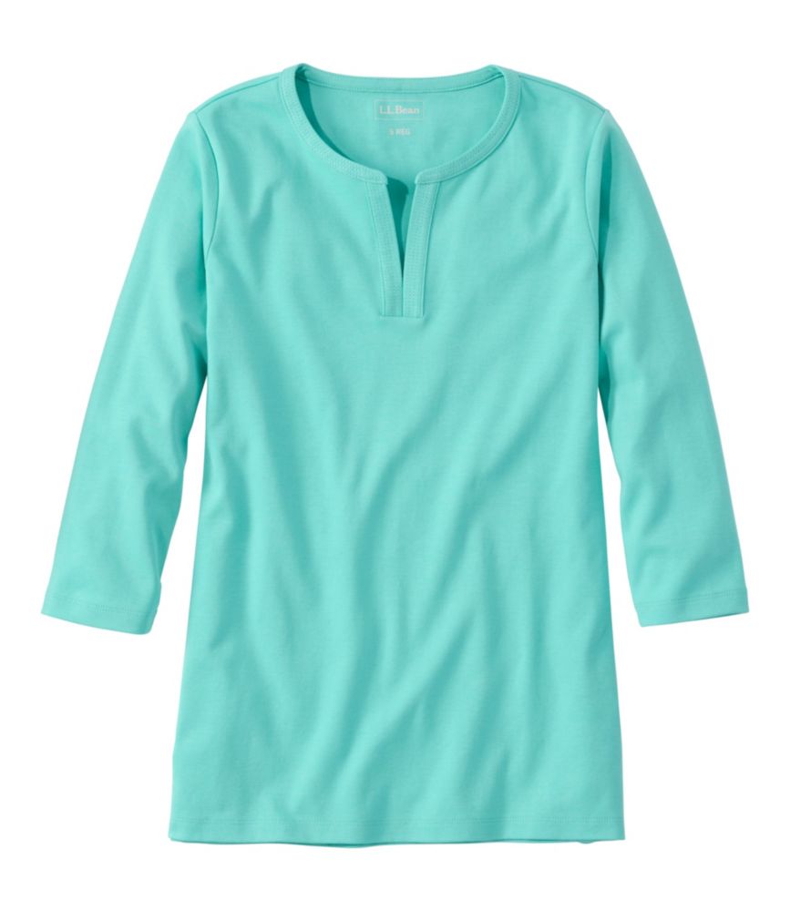 Women's L.L.Bean Tee, Three-Quarter-Sleeve Splitneck Tunic
