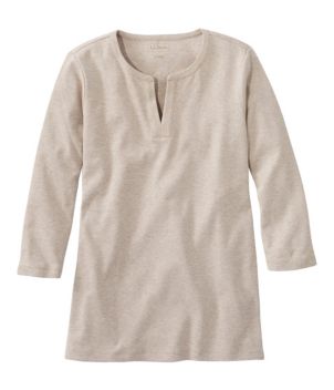 Women's L.L.Bean Tee, Three-Quarter-Sleeve Splitneck Tunic