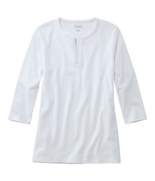 Women's L.L.Bean Tee, Three-Quarter-Sleeve Splitneck Tunic