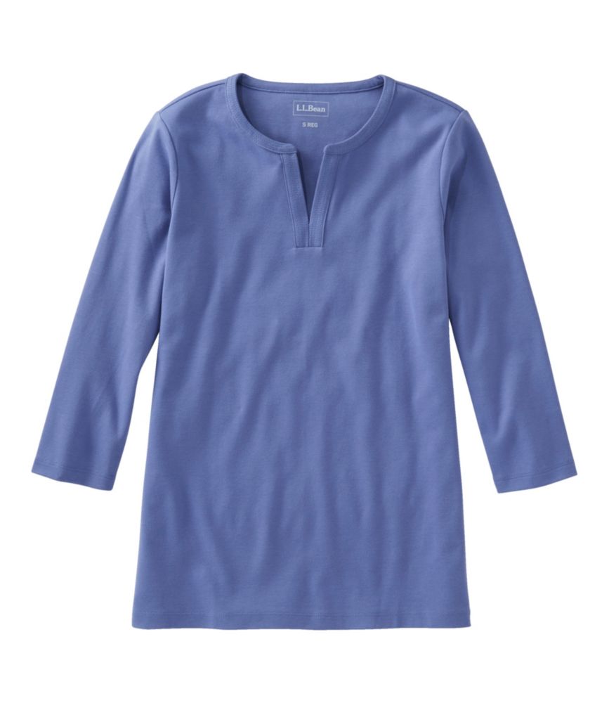 Women's L.L.Bean Tee, Three-Quarter-Sleeve Splitneck Tunic