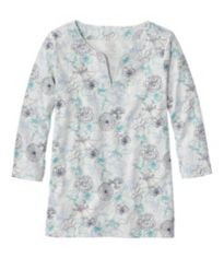 Women's Supima Nightgown, Short-Sleeve Floral