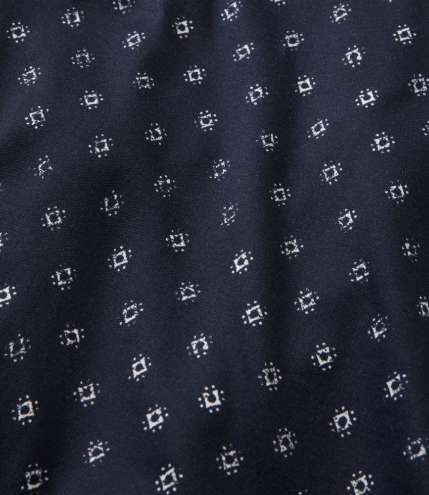 Women's Pima Cotton Tunic, Three-Quarter-Sleeve Splitneck Print