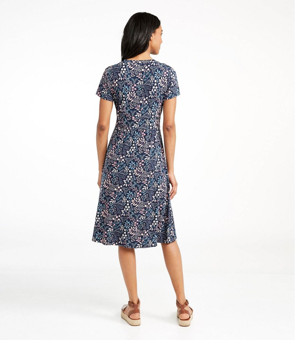 Summer Knit Dress, Short-Sleeve Floral | Dresses & Skirts at L.L.Bean