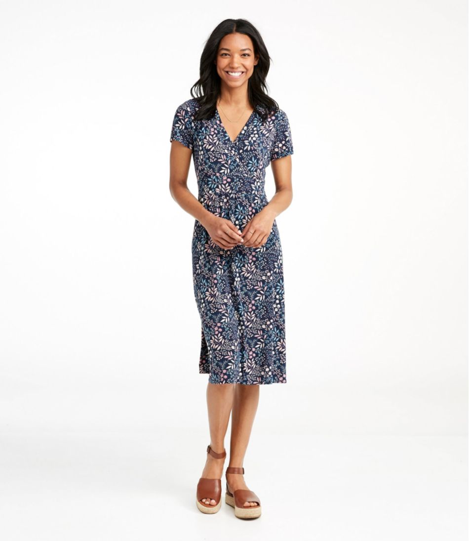 Summer Knit Dress, Short-Sleeve Floral | Dresses & Skirts at L.L.Bean