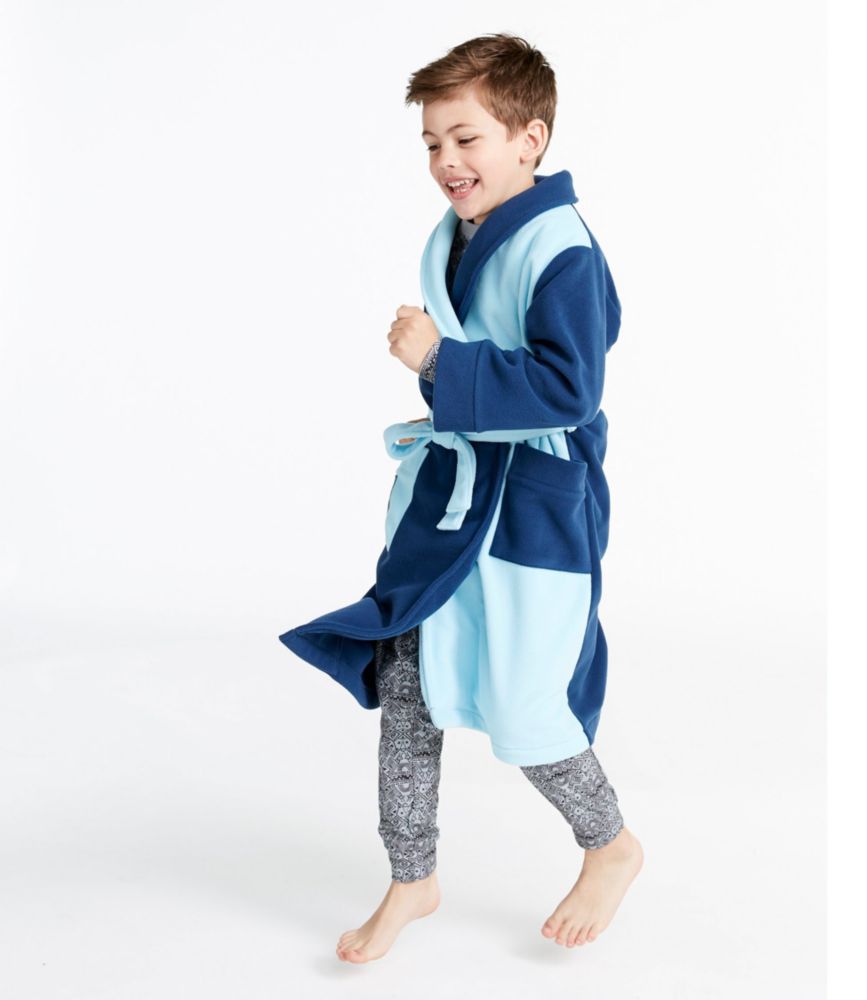 Kids' Fleece Robe, Colorblock Sleepwear at L.L.Bean