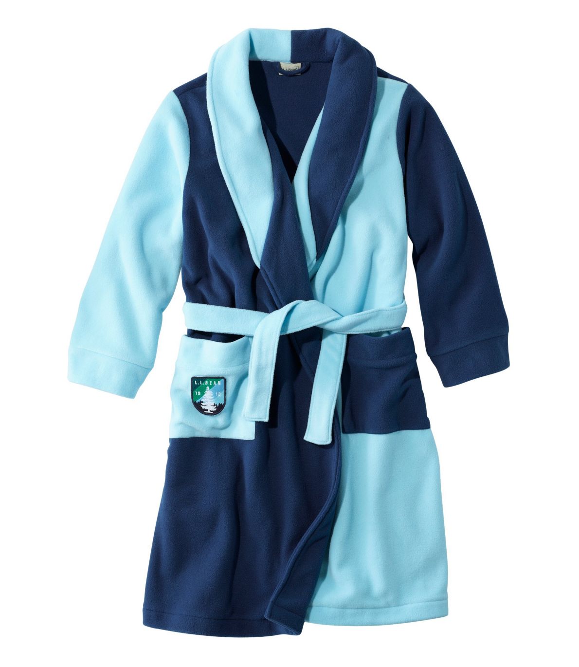 Kids' Fleece Robe, Colorblock at L.L. Bean