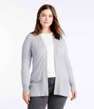 Women's Classic Cashmere Open Cardigan with Pocket