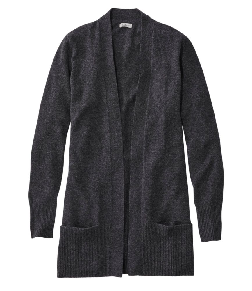 Women's Classic Cashmere Open Cardigan with Pocket