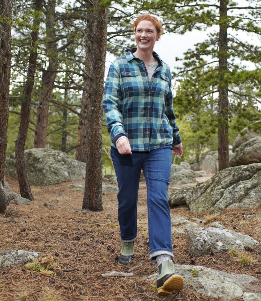 Women's Fleece-Lined Flannel Shirt, Snap-Front Plaid