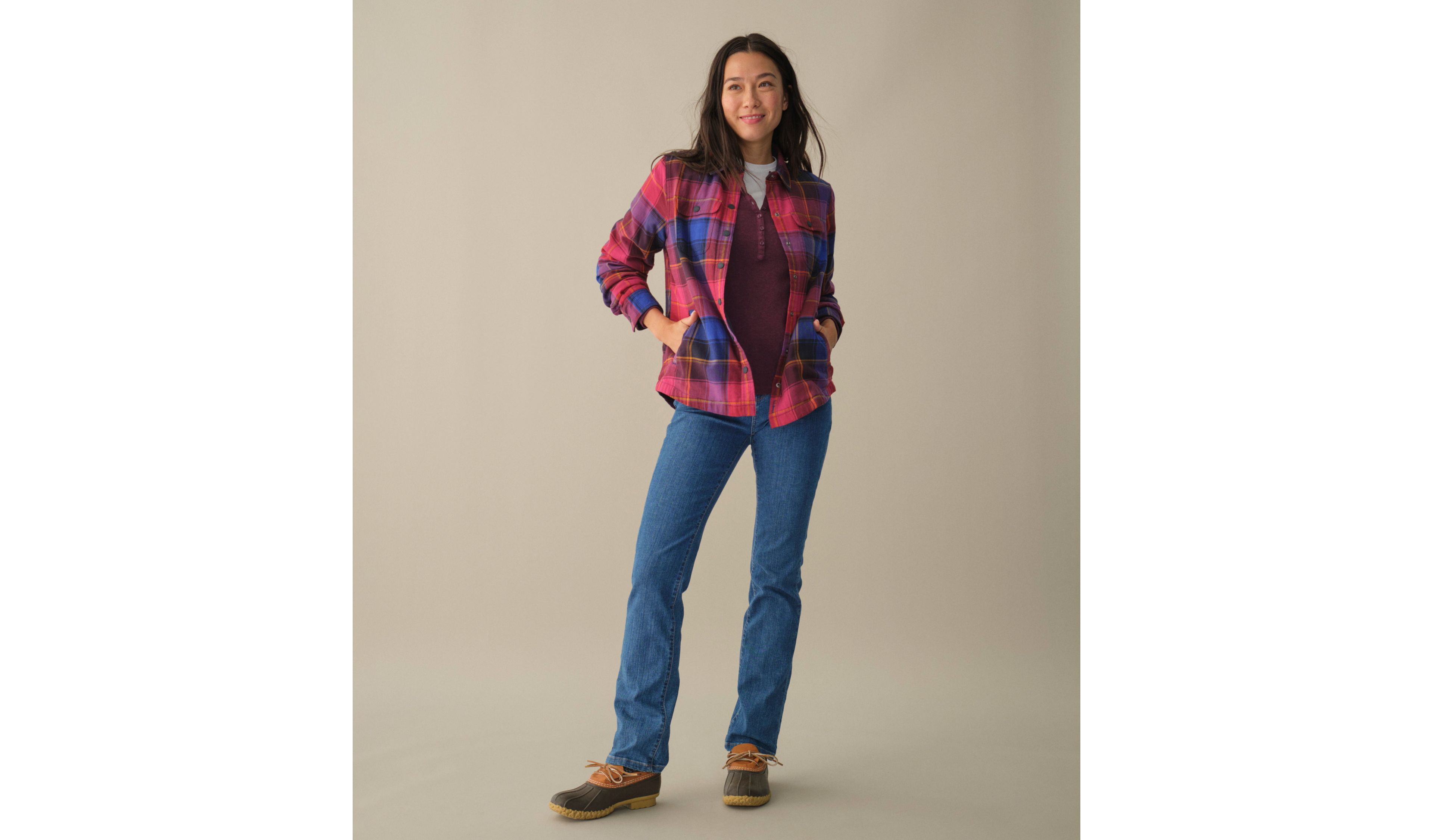 Women's Fleece-Lined Flannel Shirt, Snap-Front Plaid