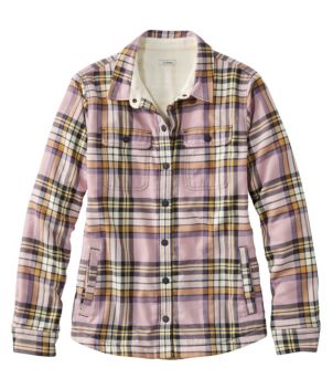 Women's Fleece-Lined Flannel Shirt, Snap-Front Plaid