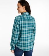 Women's Fleece-Lined Flannel Shirt, Snap-Front Plaid