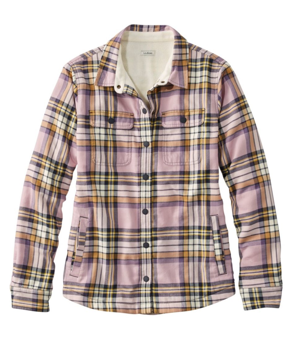 Women's Fleece-Lined Flannel Shirt, Snap-Front Plaid | Shirts & Tops at ...