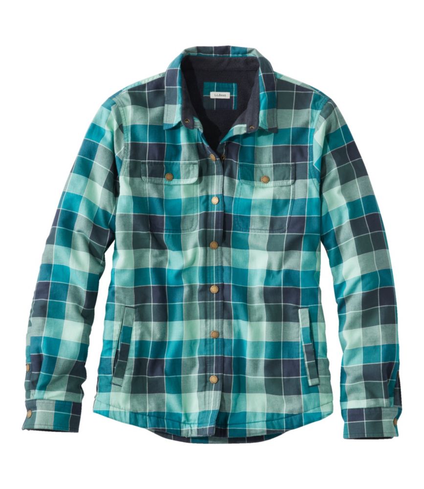 Ll bean fleece lined flannel womens best sale