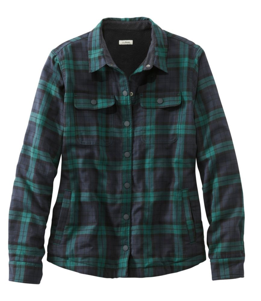 Women's FleeceLined Flannel Shirt, SnapFront Plaid