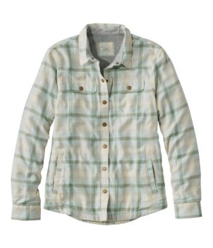 Women's Fleece-Lined Flannel Shirt, Snap-Front Plaid