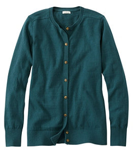 Women's Cotton/Cashmere Cardigan, Button-Front