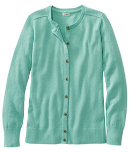 Women's Cotton/Cashmere Cardigan, Button-Front