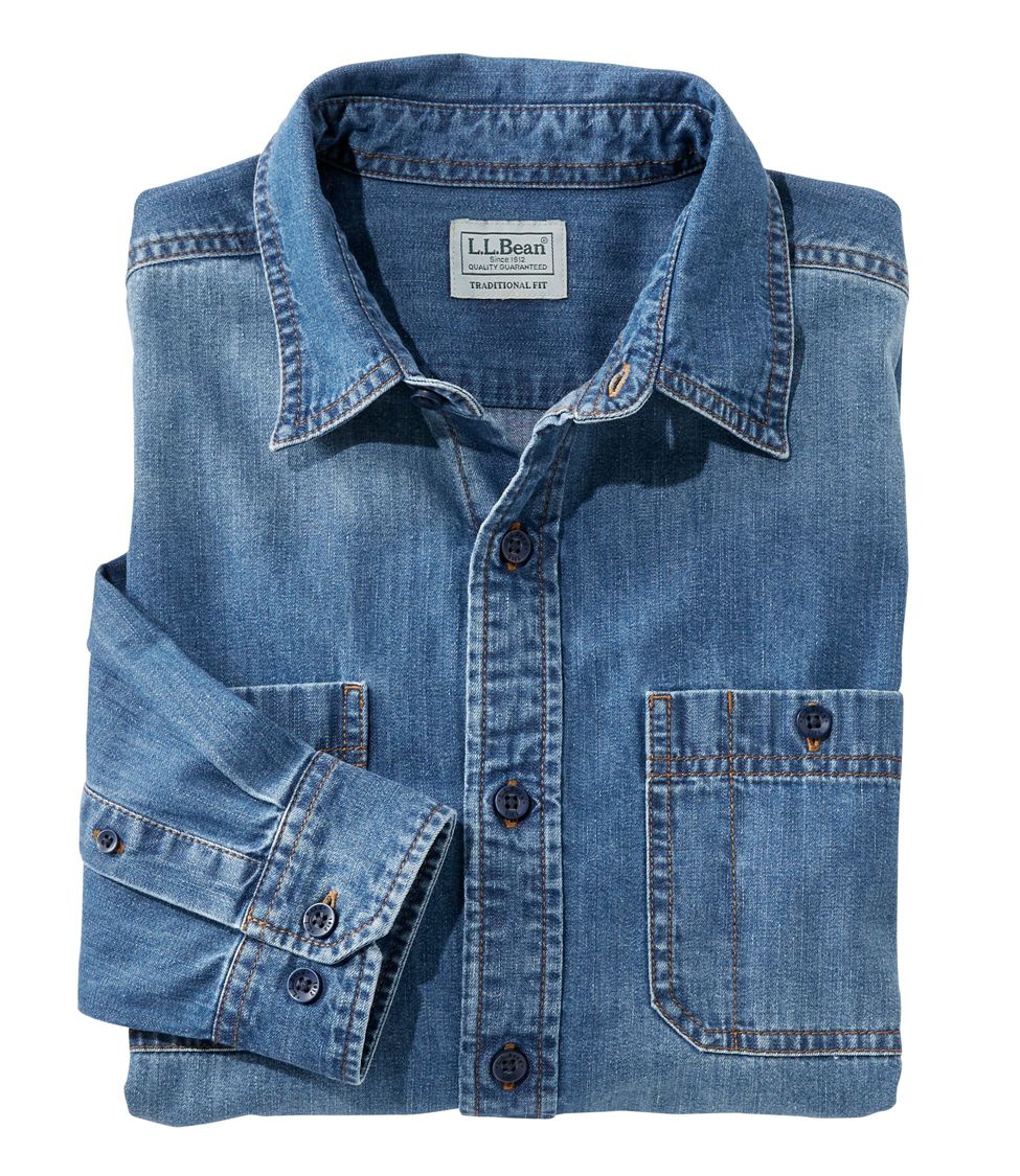 Mens blue denim clearance shirt