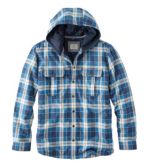 Men's Hooded PrimaLoft-Lined Shirt-Jac, Slightly Fitted Plaid