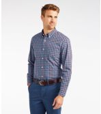 Wrinkle Free Brushed Cotton Sportshirt, Slightly Fitted Long-Sleeve Plaid