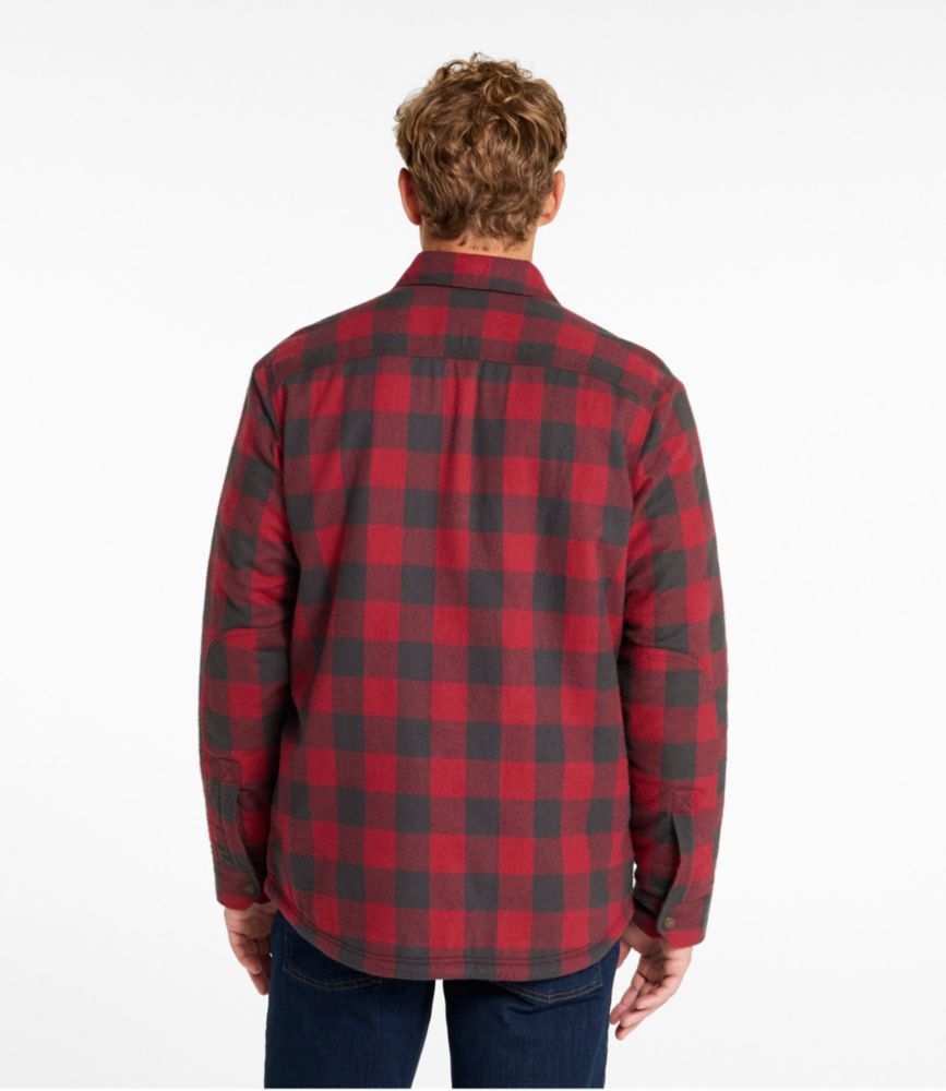 Men's Sherpa-Lined Scotch Plaid Shirt, Slightly Fitted, Vintage Red Rob Roy, small image number 3