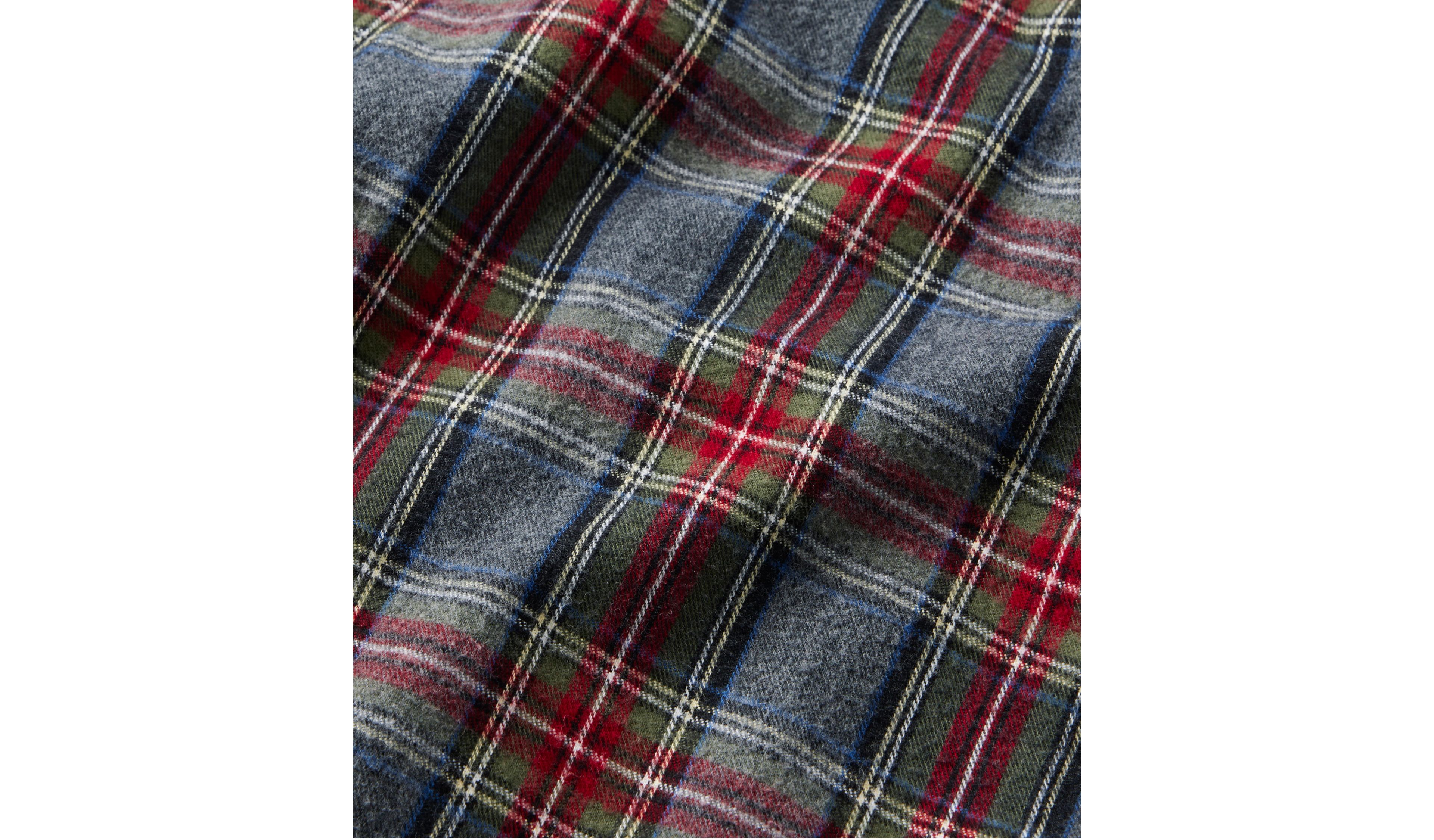 Men's Sherpa-Lined Scotch Plaid Shirt, Slightly Fitted