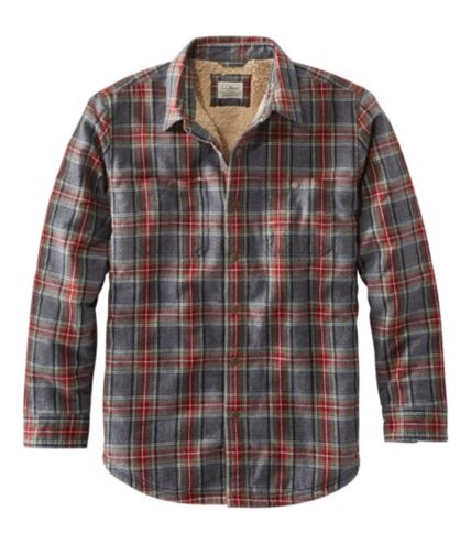 Sherpa lined outlet plaid shirt jacket