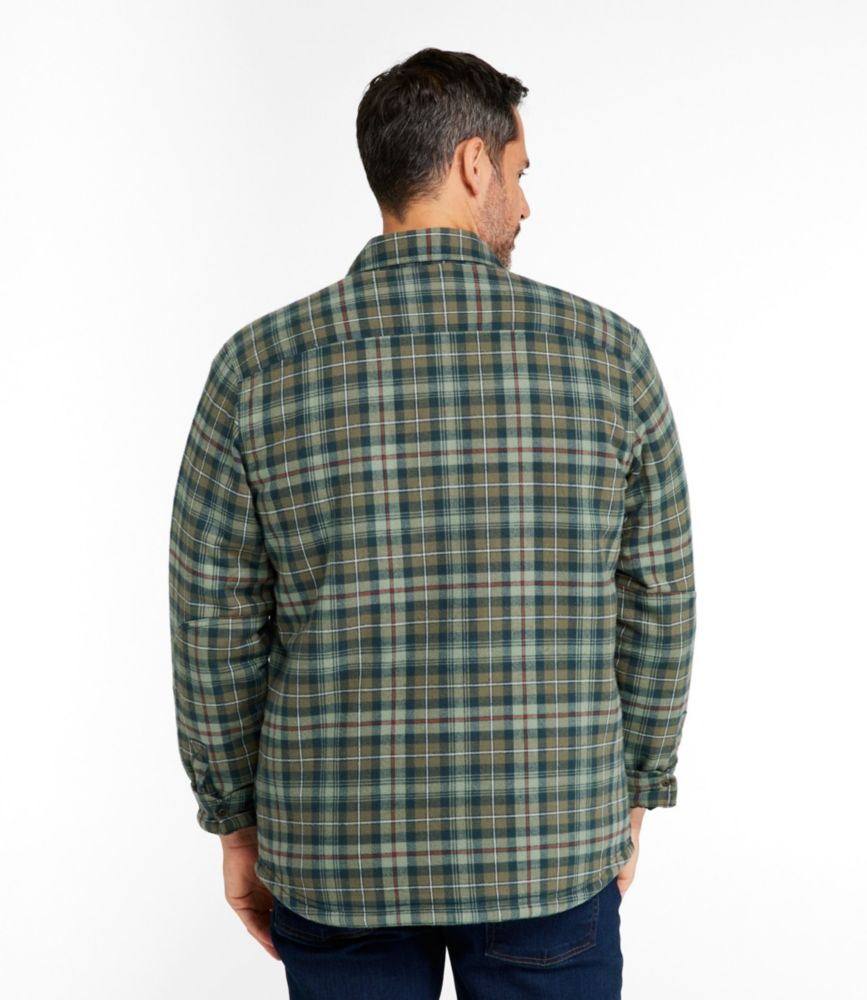 Men's Sherpa-Lined Scotch Plaid Shirt, Slightly Fitted - image 3