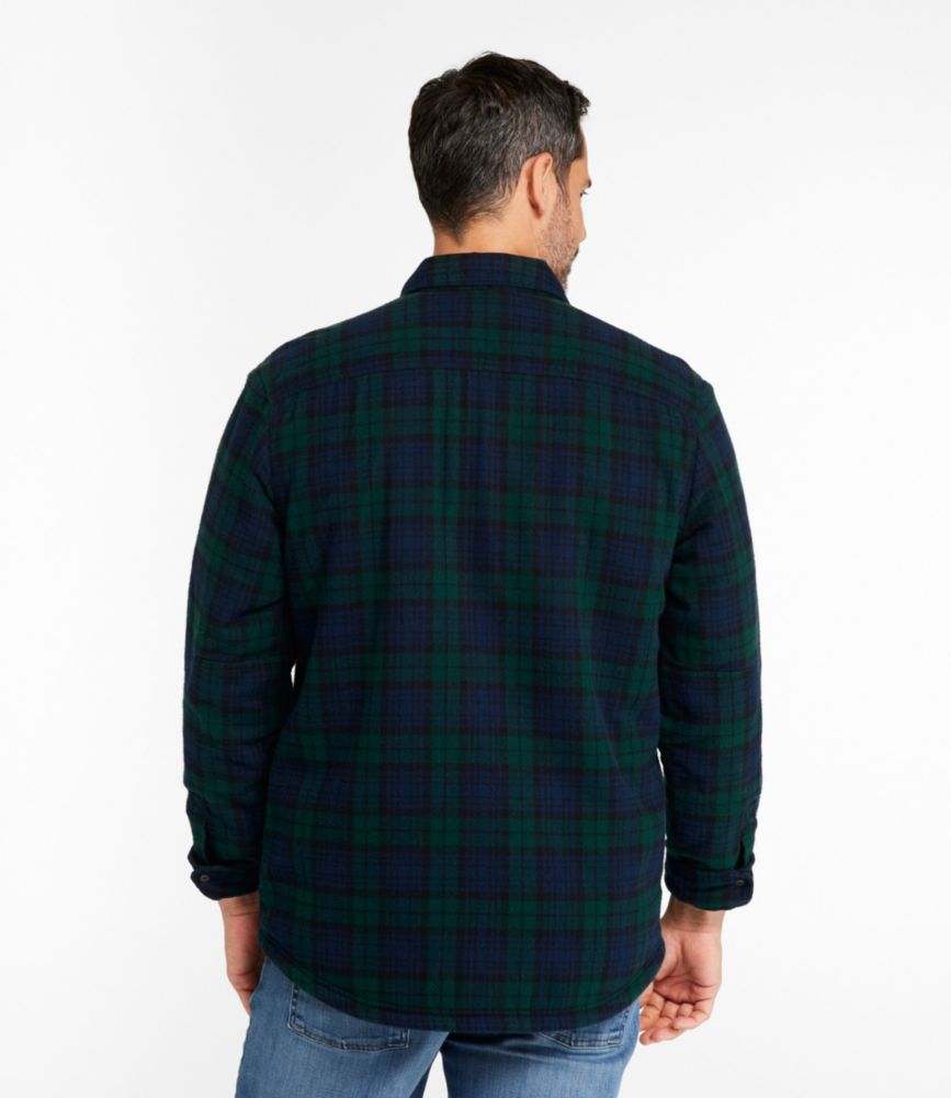 Men's Sherpa-Lined Scotch Plaid Shirt, Slightly Fitted - image 4