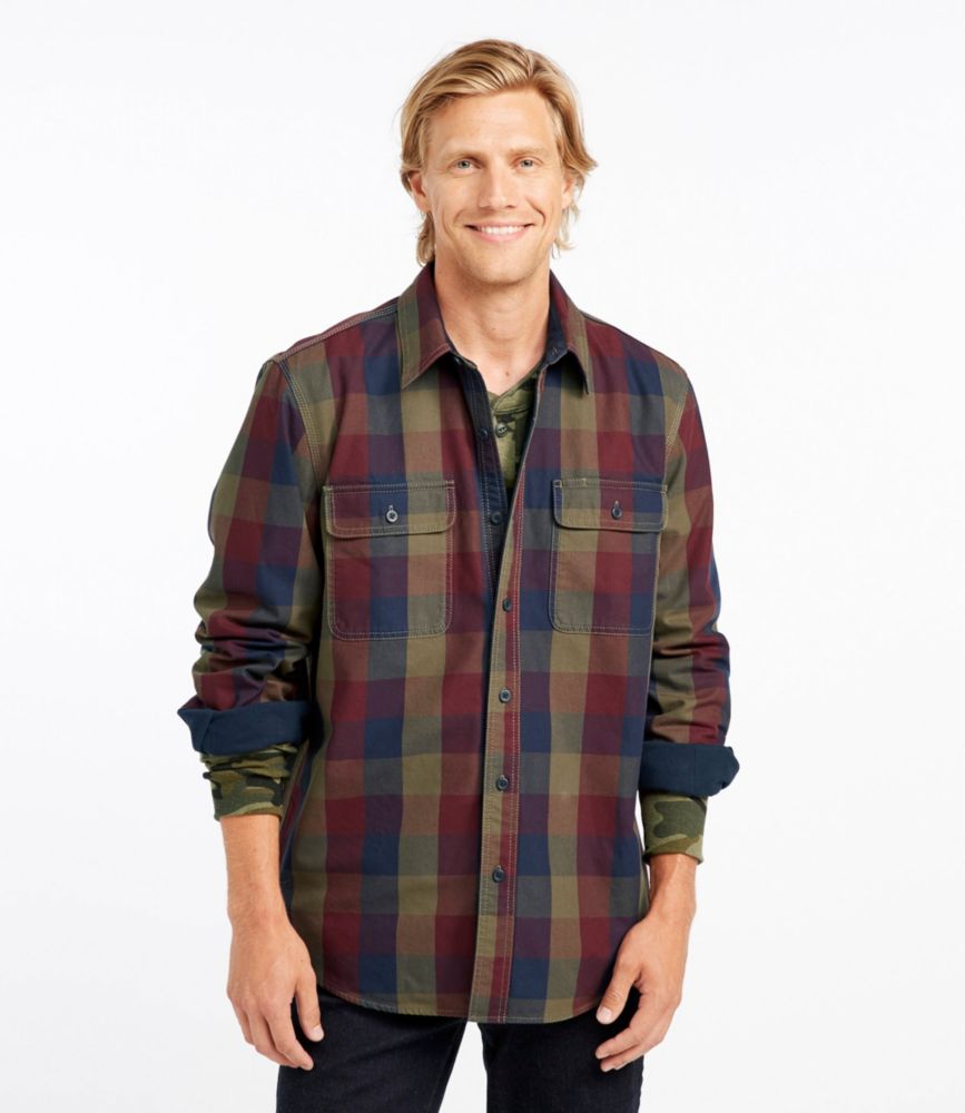 ll bean mens lined hurricane shirt