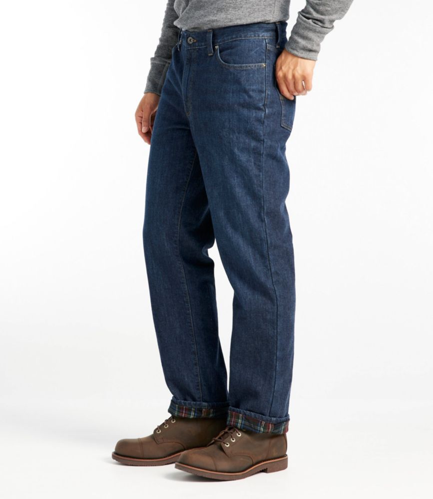 ll bean men's flannel lined jeans